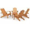 Lauko baldų komplektas Sodo adirondack komplektas, 5 dalių, akacijos medienos masyvas