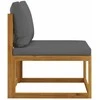 Lauko baldų komplektas Sodo baldų komplektas su pagalvėmis, 5 dalių, akacijos masyvas