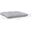 Lauko baldų komplektas Sodo komplektas su pilkomis pagalvėmis, 3 dalių, pušis