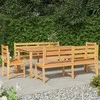 Lauko baldų komplektas Sodo valgomojo baldų komplektas, 5 dalių, tikmedžio masyvas