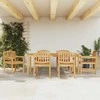 Lauko baldų komplektas Sodo valgomojo baldų komplektas, 7 dalių, tikmedžio masyvas