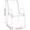 Lauko baldų komplektas Sodo valgomojo komplektas, 5 dalių, juodas, plienas/tekstilenas