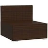Lauko baldų komplektas Trivietė sofa su pagalvėlėmis, rudos spalvos, poliratanas