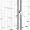 Lauko voljeras šunims su stogu, galvanizuotas plienas, 7,26m²