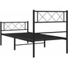 Lova Lovos rėmas su galvūgaliu/kojūgaliu, juodas, 75x190cm, metalas