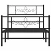 Lova Lovos rėmas su galvūgaliu/kojūgaliu, juodas, 107x203cm, metalas