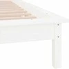 Lovos rėmas su LED, baltas, 90x190cm, mediena, vienvietis