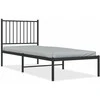Lova Metalinis lovos rėmas su galvūgaliu, juodos spalvos, 75x190cm