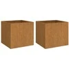 Loveliai, 2vnt., 42x40x39cm, Corten plienas