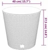 Lovelis su išimamu įdėklu, antracito, 35/37,5l, PP ratanas