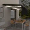 Markizė su uždanga/LED/vėjo jutikliu, antracito, 6x3m