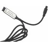 Naktinė spintelė su LED, juoda, 45x35x67cm, mediena, blizgi