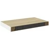 Pakabinama sieninė lentyna, ąžuolo ir balta, 50x23x3,8cm, MDF