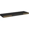 Pakabinama sieninė lentyna, juodos spalvos, 80x23,5x3,8cm, MDF