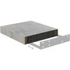 Pakabinamos lentynos, 4vnt., betono pilkos, 23x23,5x3,8cm, MDF