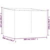 Pavėsinė, antracito spalvos, 3x3m, audinys ir plienas, 180g/m²