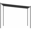 Pavėsinė, antracito spalvos, 3x3m, audinys ir plienas, 180g/m²