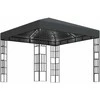 Pavėsinė su lemputėmis LED, antracito, 3x3 m