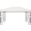 Pavėsinė su lemputėmis LED, kreminė, 3x4m