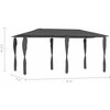 Pavėsinė su stulpų uždangalais antracito 2,98x5,3x2,59m 160g/m²
