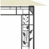 Pavėsinė su tinkleliu nuo uodų, kreminės spalvos, 6x3x2,73m
