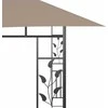 Pavėsinė su tinkleliu nuo uodų, taupe spalvos, 4x3x2,73m