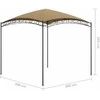 Pavėsinė, taupe spalvos, 3x3x2,65m, 180 g/m²