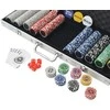 Pokerio rinkinys su 500 žetonų su vertėmis, aliuminis