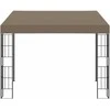 Prie sienos montuojama pavėsinė, taupe spalvos, 3x3m, audinys