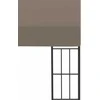Prie sienos montuojama pavėsinė, taupe spalvos, 4x3m, audinys