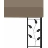 Prie sienos montuojama pavėsinė, taupe spalvos, 4x3x2,5m