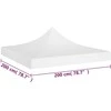 Proginės palapinės stogas, baltos spalvos, 2x2m, 270 g/m²