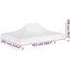 Proginės palapinės stogas, baltos spalvos, 4,5x3m, 270 g/m²