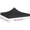 Proginės palapinės stogas, juodos spalvos, 3x3m, 270 g/m²