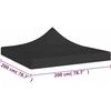 Proginės palapinės stogas, juodos spalvos, 2x2m, 270 g/m²
