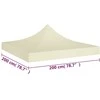 Proginės palapinės stogas, kreminės spalvos, 2x2m, 270 g/m²