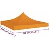 Proginės palapinės stogas, oranžinės spalvos, 3x3m, 270 g/m²