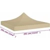 Proginės palapinės stogas, smėlio spalvos, 3x3m, 270 g/m²