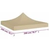 Proginės palapinės stogas, smėlio spalvos, 2x2m, 270 g/m²