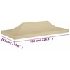 Proginės palapinės stogas, smėlio spalvos, 6x3m, 270 g/m²