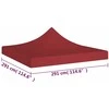 Proginės palapinės stogas, tamsiai raudonas, 3x3m, 270 g/m²