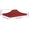 Proginės palapinės stogas, tamsiai raudonas, 4,5x3m, 270 g/m²