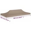 Proginės palapinės stogas, taupe spalvos, 6x3m, 270 g/m²