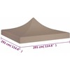 Proginės palapinės stogas, taupe spalvos, 3x3m, 270 g/m²