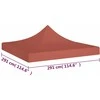 Proginės palapinės stogas, terakota spalvos, 3x3m, 270 g/m²