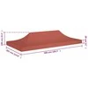 Proginės palapinės stogas, terakota spalvos, 6x3m, 270 g/m²