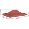 Proginės palapinės stogas, terakota spalvos, 4,5x3m, 270 g/m²