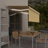 Rankiniu būdu ištraukiama markizė, geltona ir balta, 3,5x2,5m