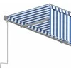 Rankiniu būdu ištraukiama markizė, mėlyna ir balta, 4x3m