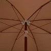 Sodo skėtis nuo saulės su plieniniu stulpu, taupe, 240cm